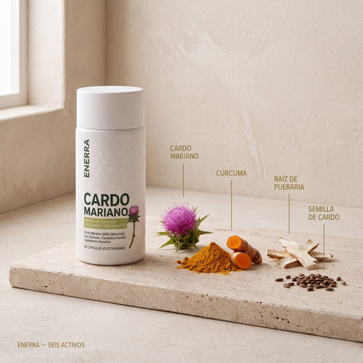 Enerra Cardo Mariano Detox Hepático — Fórmula con 80% de Silimarina 742832615094 MC-1 Cardo Mariano Detox Hepático — Fórmula con 80% de Silimarina