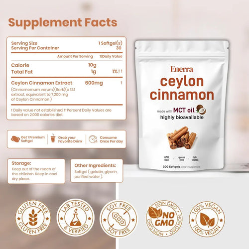 Ceylon Cinnamon 7200mg With MCT Oil