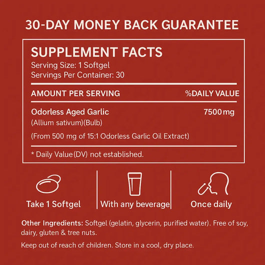 Aged Garlic Extract - 7500mg Orderless Enerra