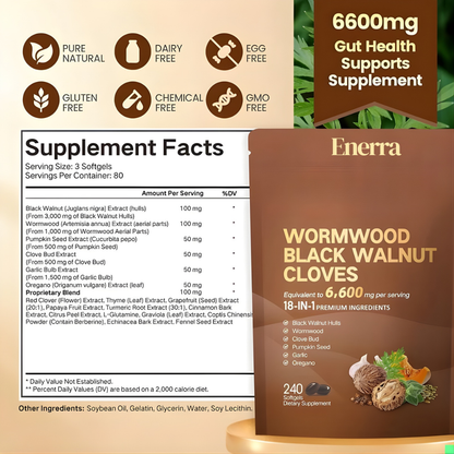 Wormwood Black Walnut Cloves Capsules