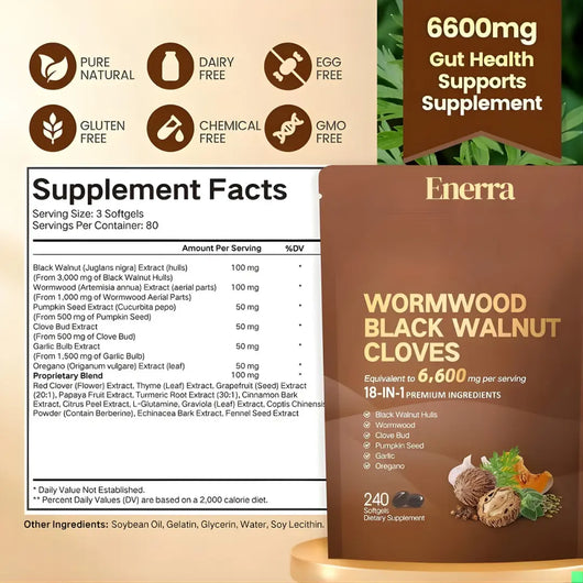 Enerra Complete Parasite Detox Capsules 978-4-5289-0614-8 Complete Parasite Detox Capsules