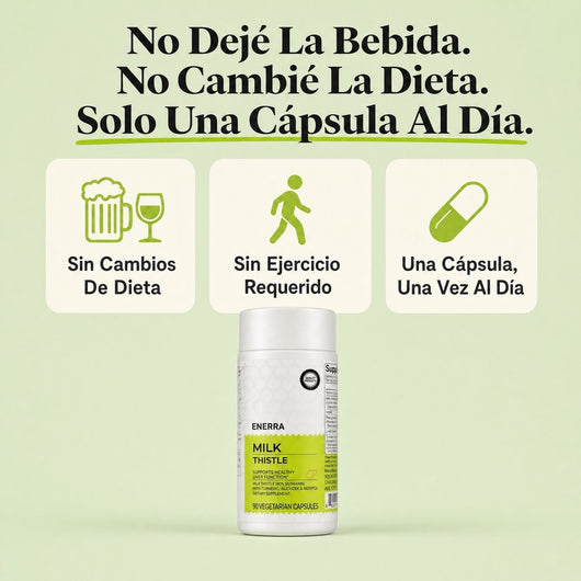 Enerra Cardo Mariano Detox Hepático — Fórmula con 80% de Silimarina 742832615094 Cardo Mariano Detox Hepático — Fórmula con 80% de Silimarina